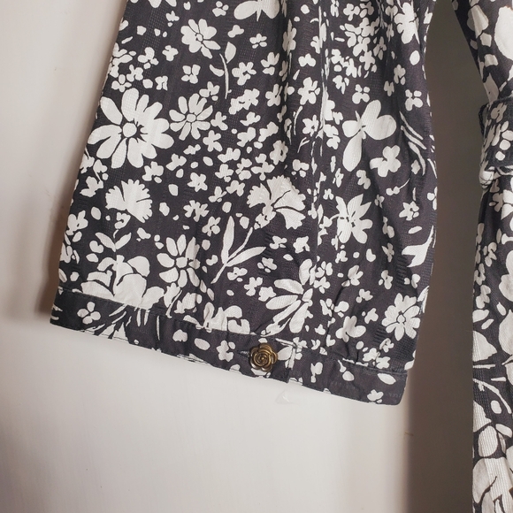 New Lanz of Salzburg Dress Womens 1X Black White Floral Butterflies Cottagecore - Picture 10 of 10